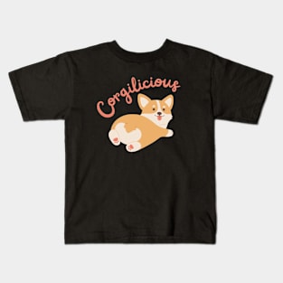 Corgilicious Funny Corgi Kids T-Shirt